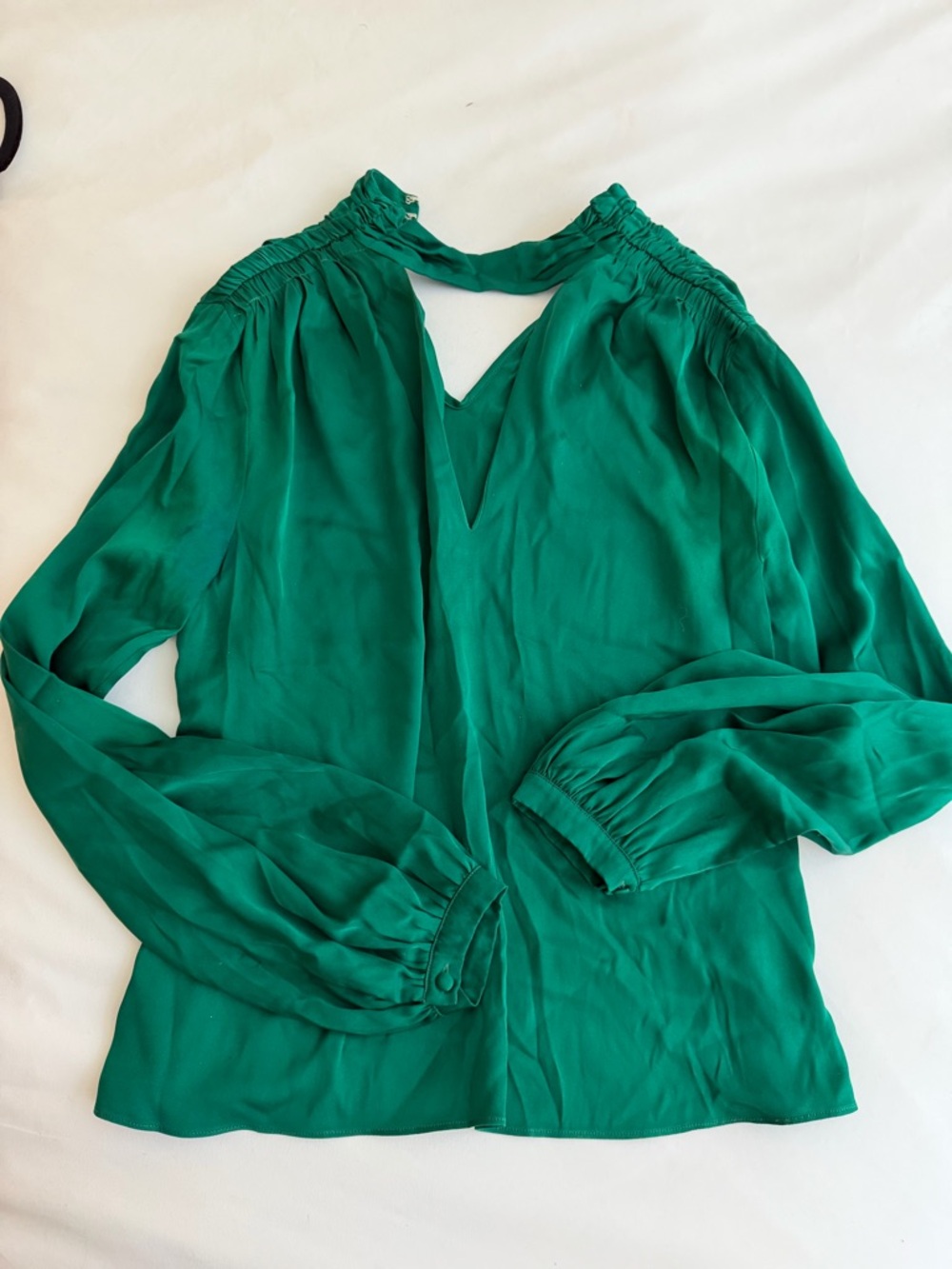Intermix Long-Sleeve V-Neck Women's Top